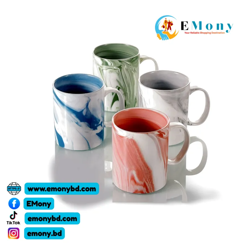 High Quality Marble Design Handmade Ceramic Mug 330ml (Single/Set) - deal for Coffee, Tea, and Water