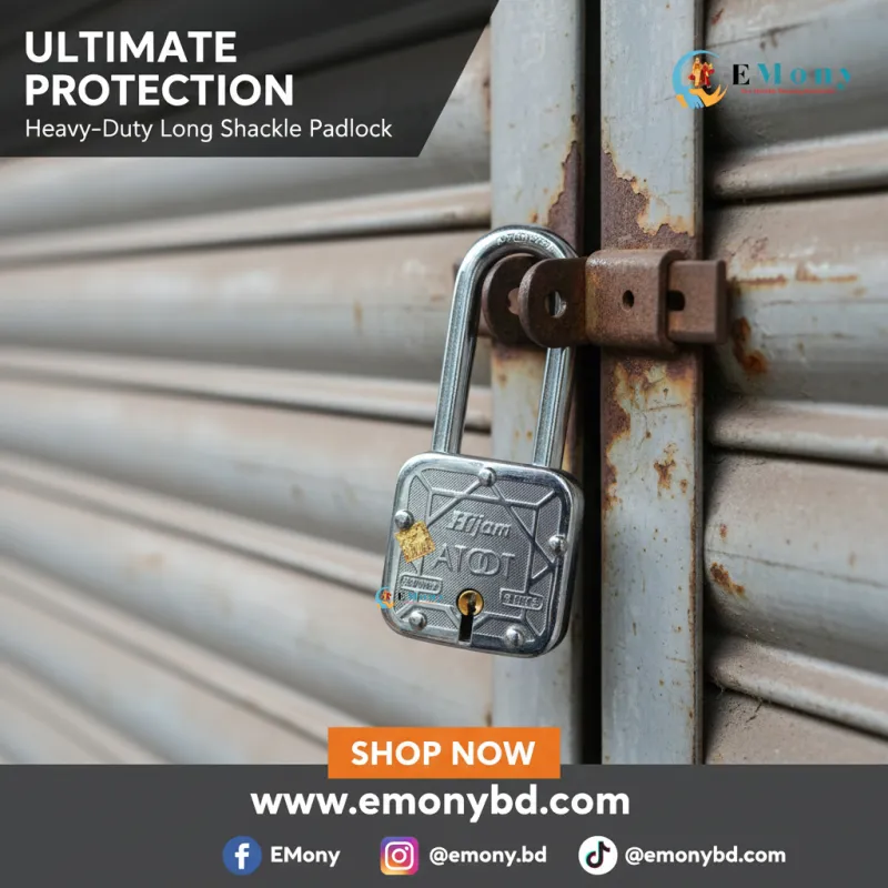 Hilam Autut Long 60mm Heavy-Duty Long Shackle Padlock