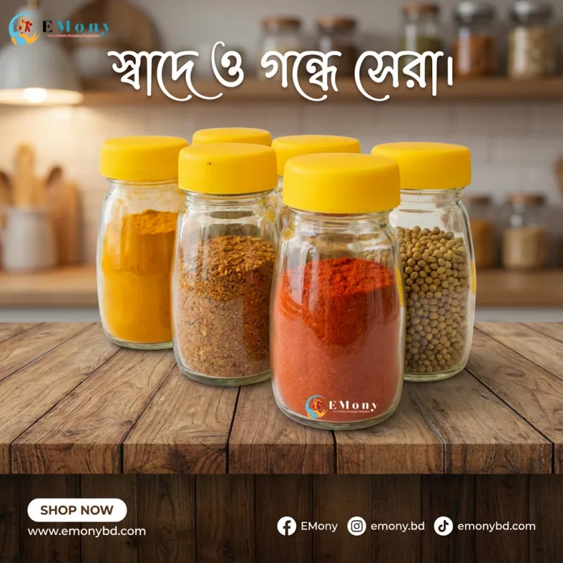 Premium Pure Ground Spice Combo Glass Jar Set 100ML