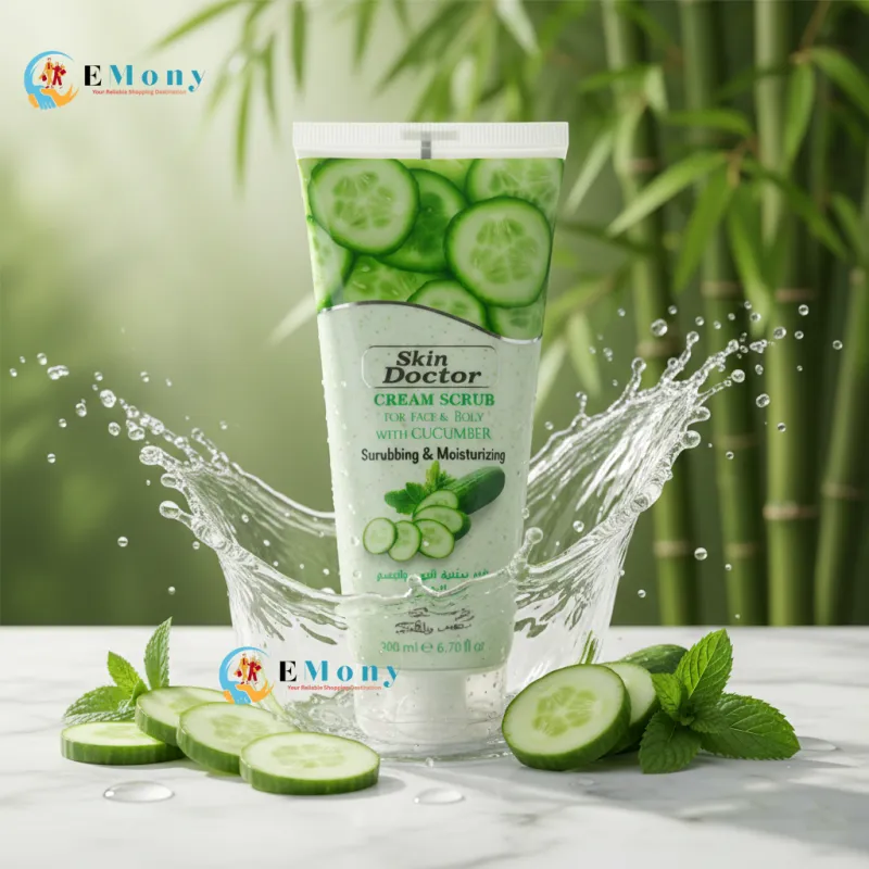 Skin Doctor Cream Scrub for Face & Body with Cucumber 200ml (Made in UAE)