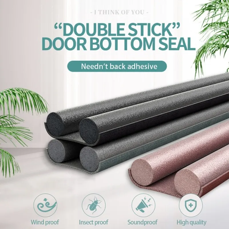 Twin Door Draft Stopper and Guard for Bottom of Doors